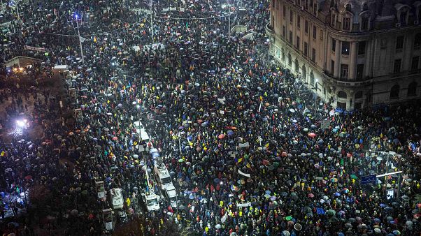 Protest gegen Justizreform in Rumänien Protest gegen Justizreform in Rumänien
