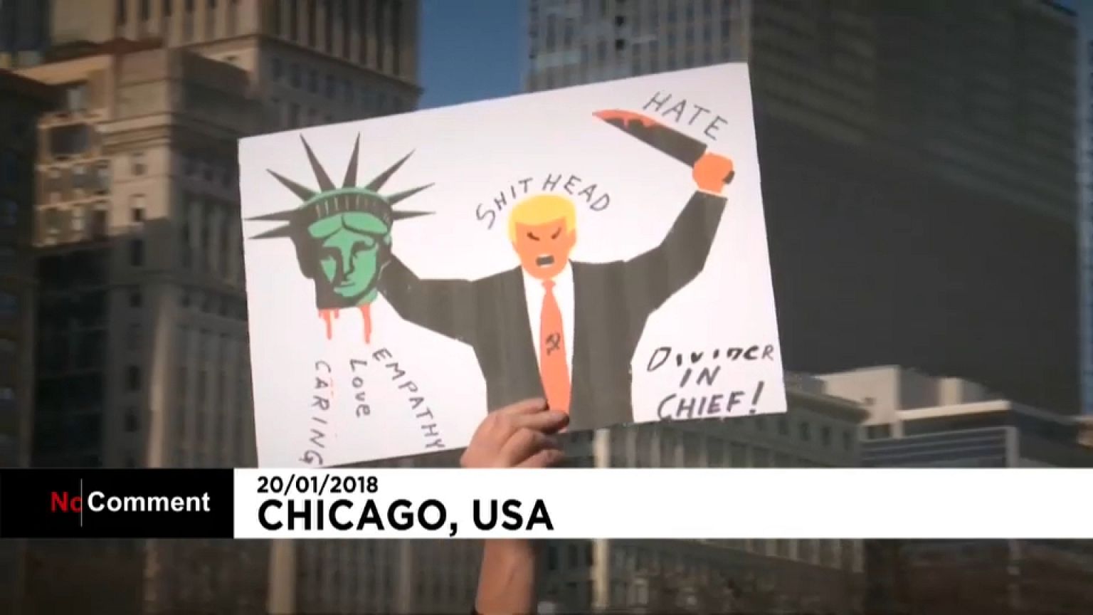 Thousands turn out for the second Women's March, a nationwide series of protests against U.S. President Donald Trump