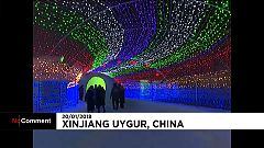 Fireworks and ice sculptures dazzle at the Xinjiang Snow and Ice World festival in northwest China