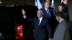 Pence arrives in Israel on third leg of MidEast tour 