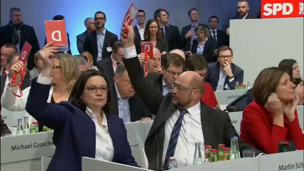 SPD back coalition talks with Merkel's conservatives