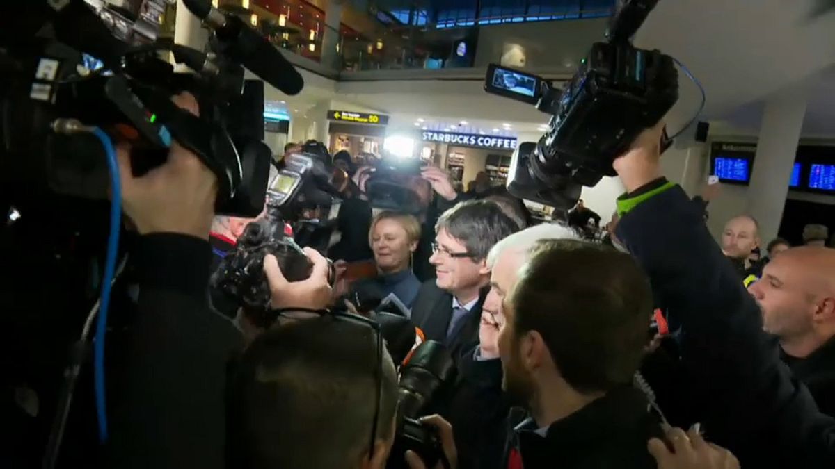 Carles Puigdemont arrives in Denmark