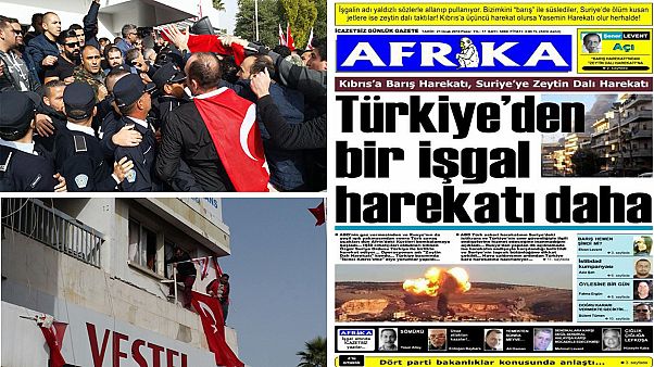 Κύπρος- Κατεχόμενα: Εθνικιστές και έποικοι πολιόρκησαν τα γραφεία της Afrika Κύπρος- Κατεχόμενα: Εθνικιστές και έποικοι πολιόρκησαν τα γραφεία της Afrika