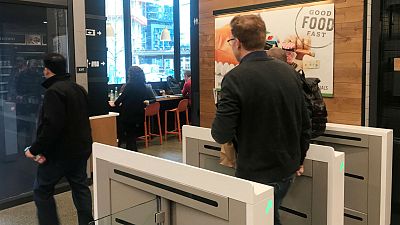 Customer leaves Seattle Amazon go store without paying at cash till