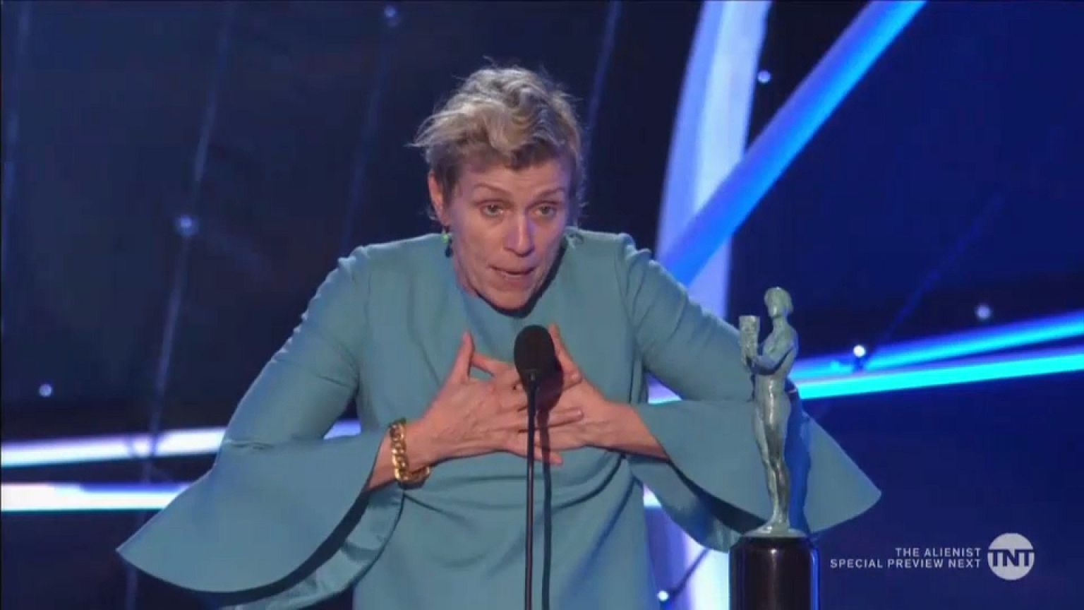 Frances McDormand wins Best Actress statuette at SAG awards