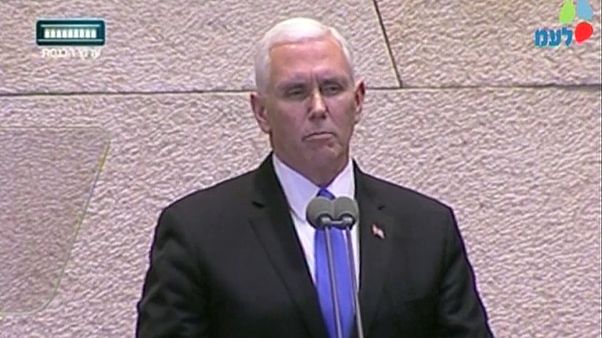 Mike Pence spricht vor der Knesset Mike Pence spricht vor der Knesset