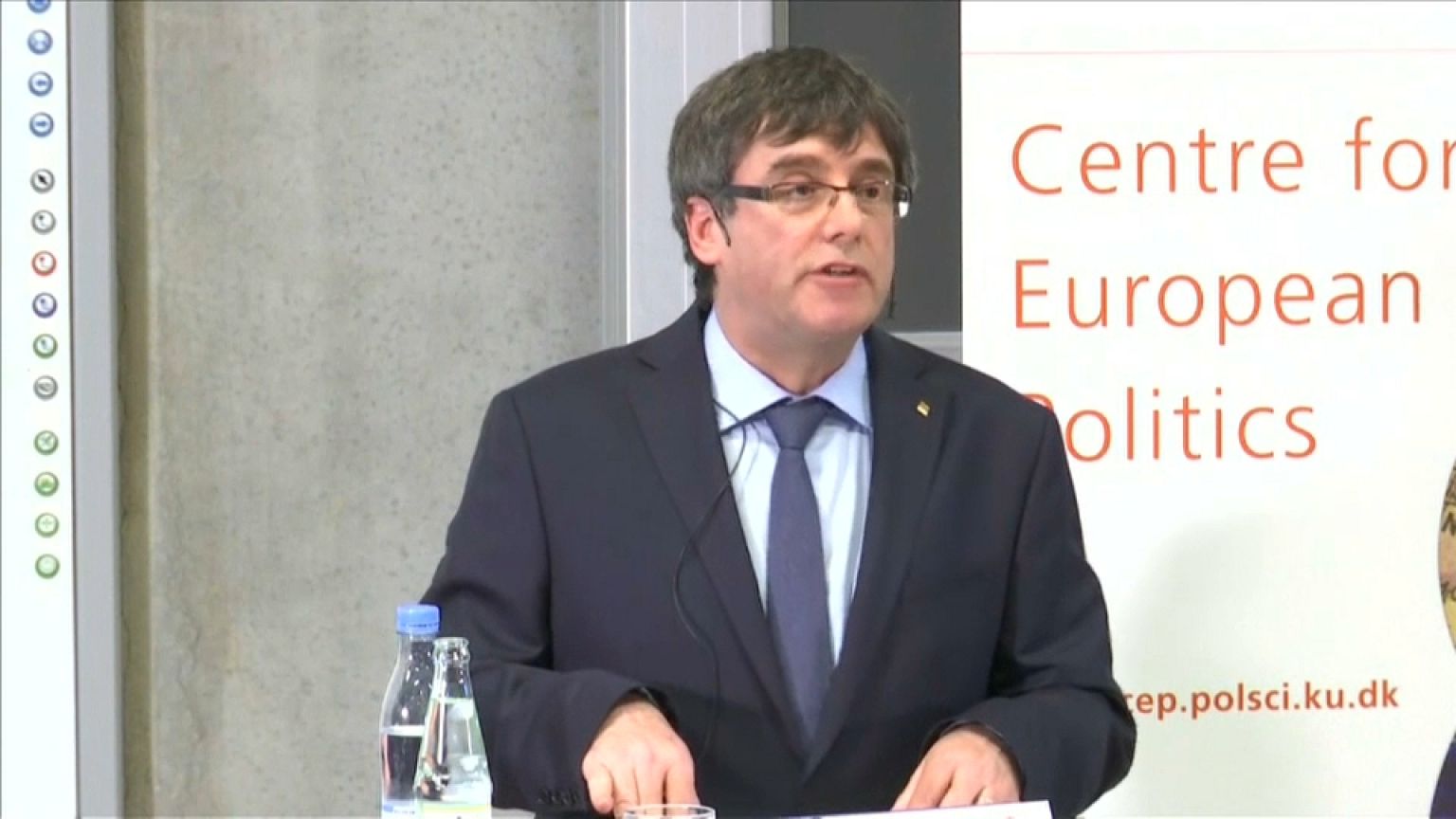 Carles Puidgemont parla all'Università di Copenhagen