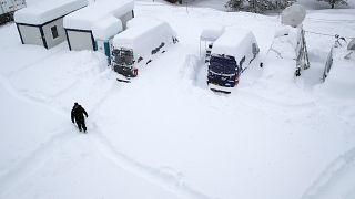 Winterdorf Davos: Eis und Schnee beim WEF in der Schweiz