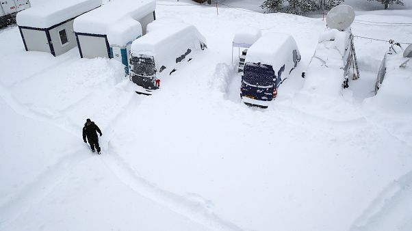 Winterdorf Davos: Eis und Schnee beim WEF in der Schweiz Winterdorf Davos: Eis und Schnee beim WEF in der Schweiz