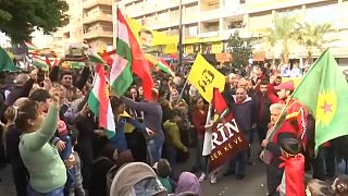 مظاهرة للأكراد أمام السفارة الروسية في بيروت