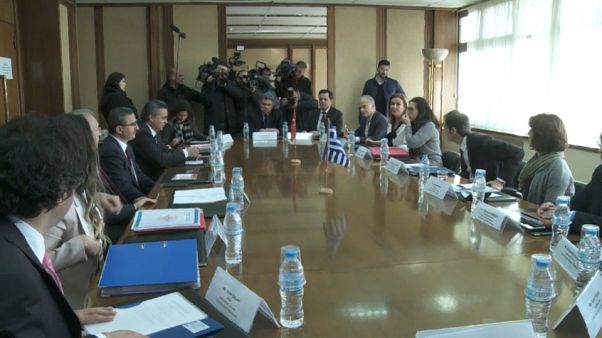 Le delegazioni dei ministeri di Giustizia greco e turco Le delegazioni dei ministeri di Giustizia greco e turco