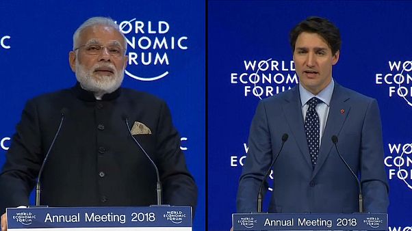 Keine Abschottung: Modi und Trudeau warnen in Davos vor Protektionismus Keine Abschottung: Modi und Trudeau warnen in Davos vor Protektionismus