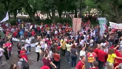 Supporters rally for Brazil's ex-President Lula da Silva 