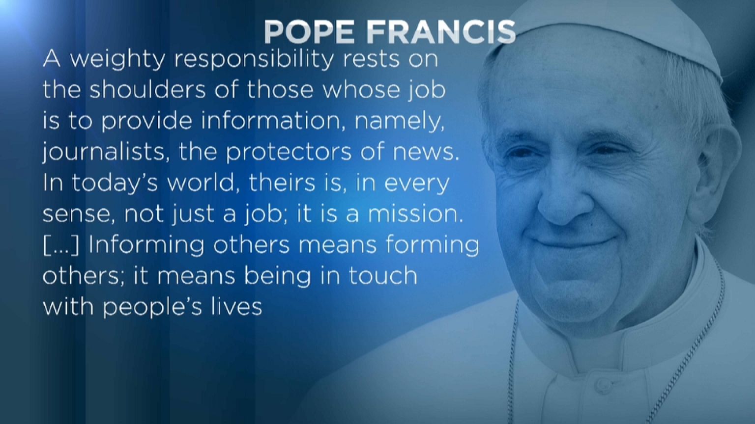 Pope warns against 'fake news'