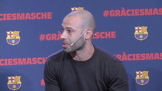 Mascherano makes tearful exit from Barcelona