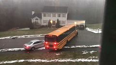 Un bus qui perd le contrôle.
