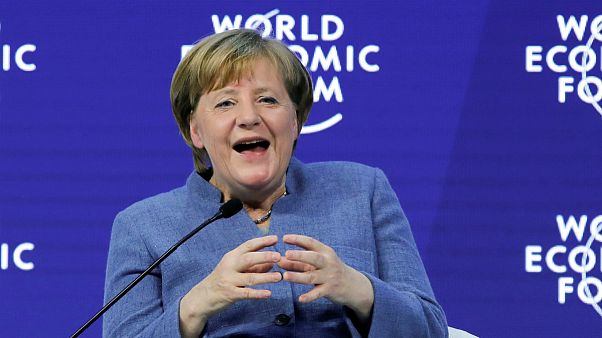 Angela Merkel esteve em destaque no segundo de Davos2018 Angela Merkel esteve em destaque no segundo de Davos2018