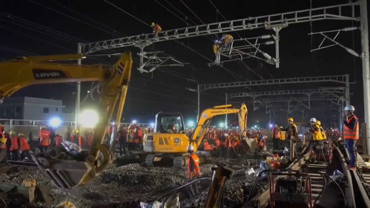 1500 Arbeiter auf Riesenbaustelle in China