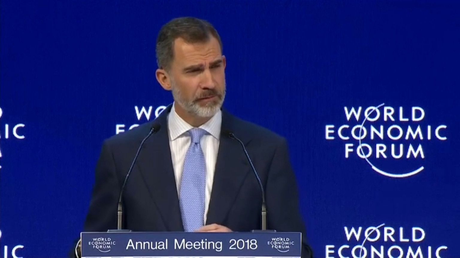 Felipe VI defiende Europa y la Constitución española en Davos