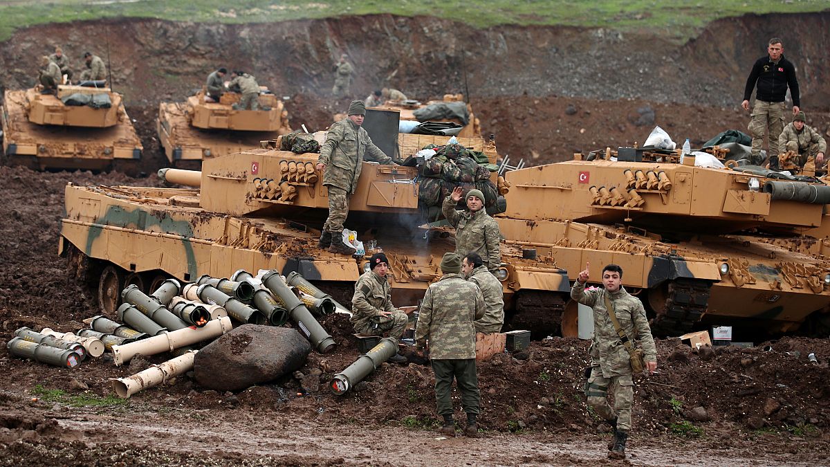 Türkische Soldaten an der Grenze zu Syrien