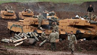 Türkische Soldaten an der Grenze zu Syrien
