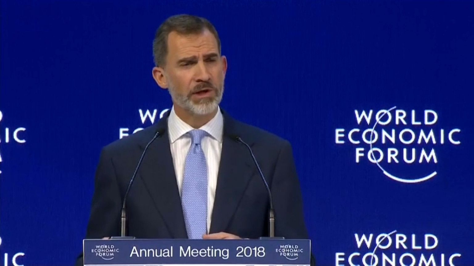 Rei de Espanha em Davos: "A Catalunha é uma lição"