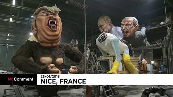 Trump-fejű gorilla lesz a Nizzai Karnevál sztárja Trump-fejű gorilla lesz a Nizzai Karnevál sztárja
