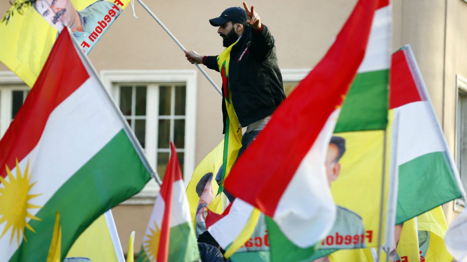 Köln'de Zeytin Dalı Operasyonu karşıtı gösteri