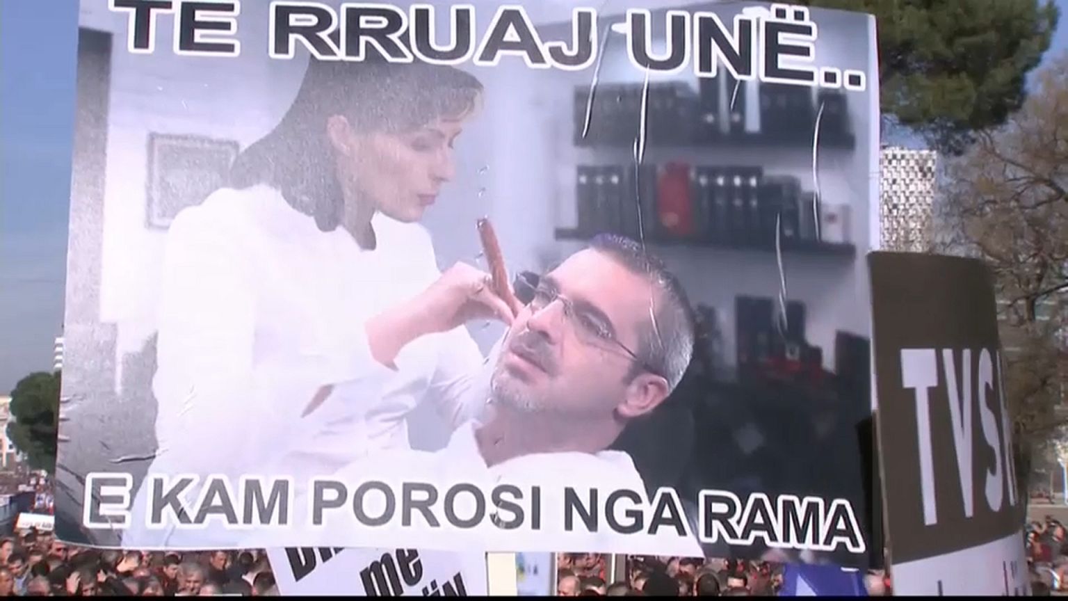 Regierungsfeindliche Demonstration in Tirana