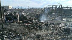 Incêndio em acampamento de imigrantes na Itália
