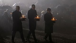 Polish leaders during 73rd anniversary of Holocaust remembrance day