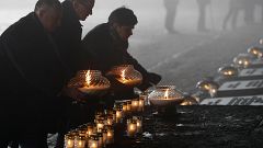 L'hommage aux victimes de l'Holocauste à Auschwitz
