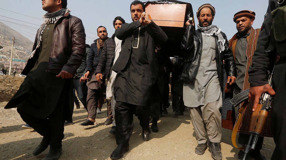 Obsèques de l'une des nombreuses victimes de l'attentat de Kaboul.