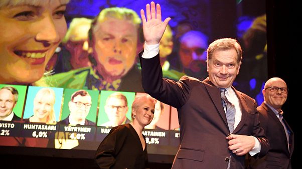Sauli Niinistö am Wahlabend Sauli Niinistö am Wahlabend