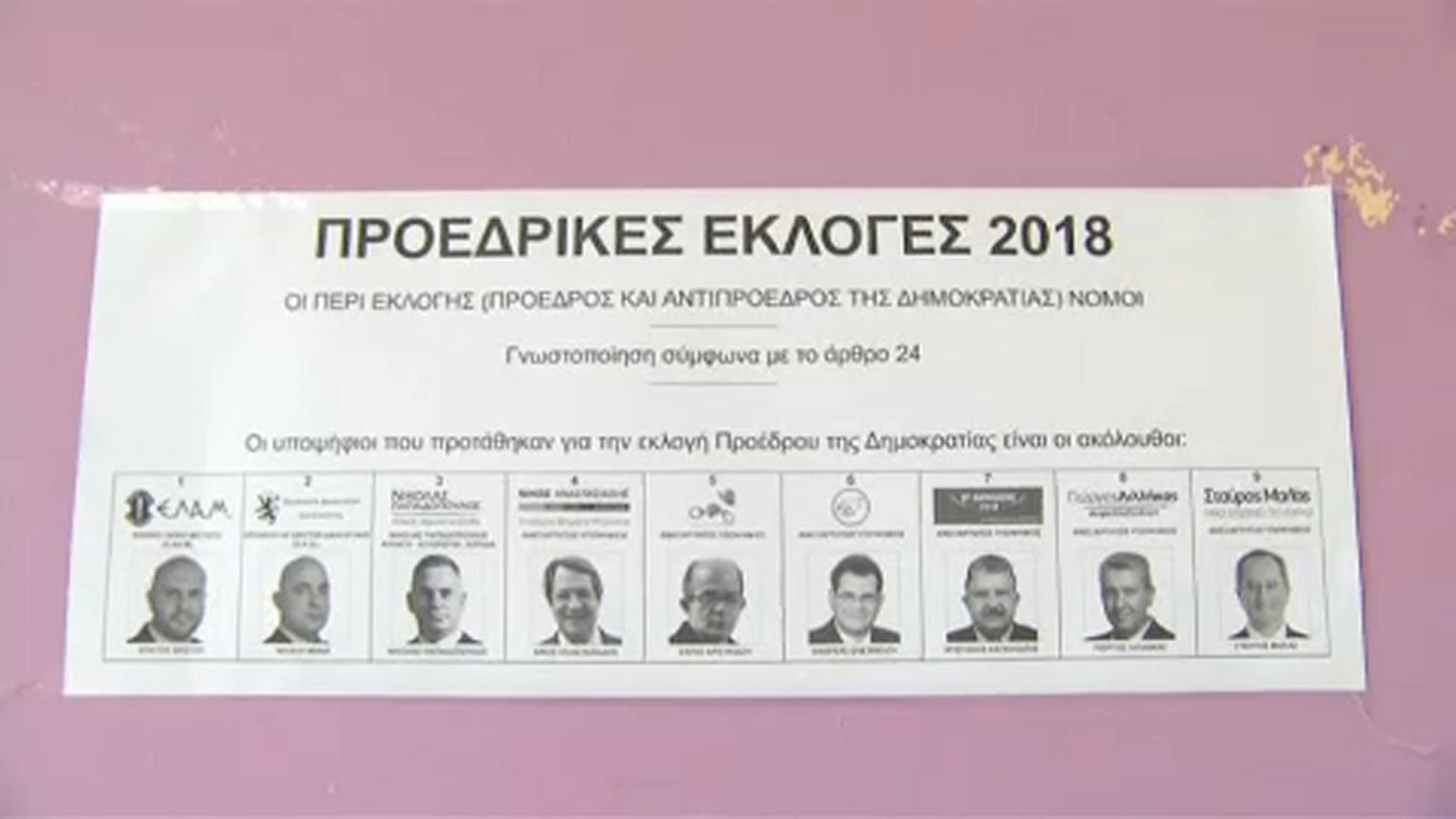 Nicos Anastasiades vence primeira volta das presidenciais cipriotas