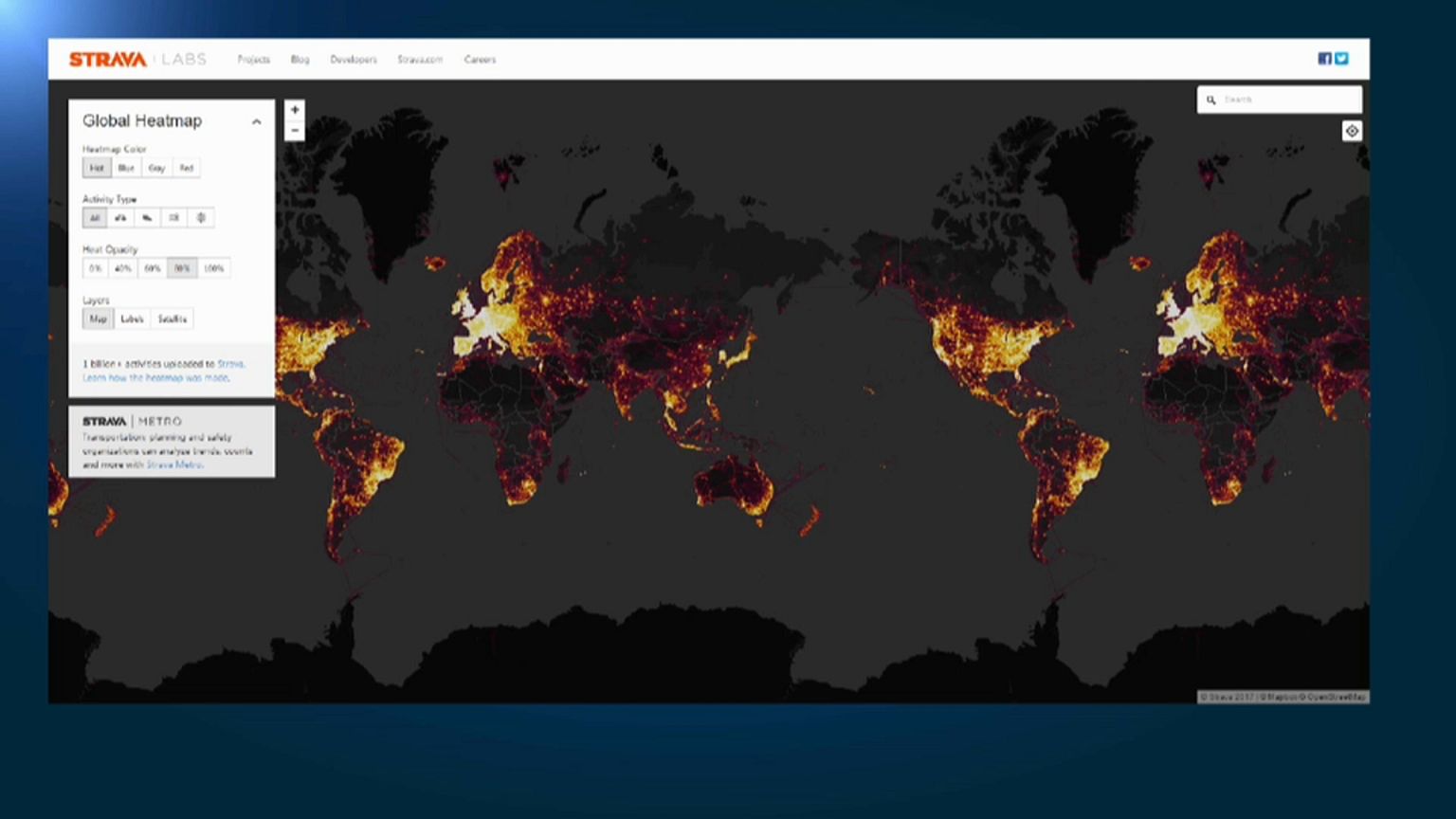 Fitness tracking app gives away military base locations