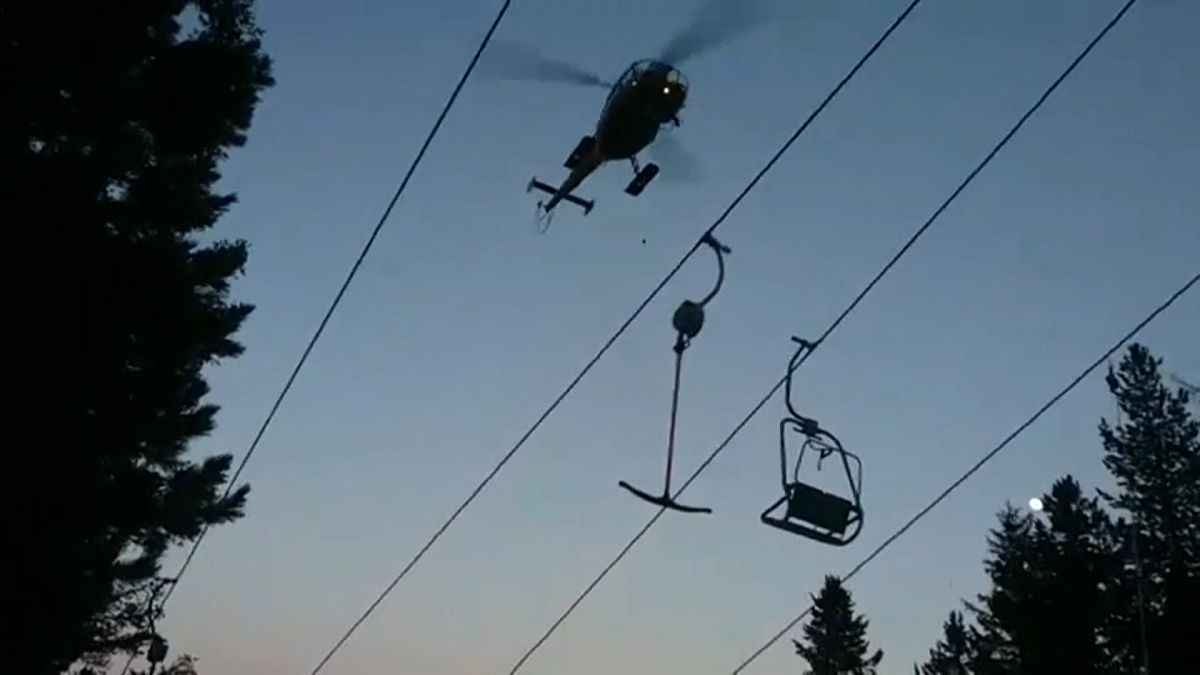 Helicopters help rescue stranded skiers 