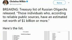 Nyilvános az amerikai lista az orosz politikusokról és oligarchákról