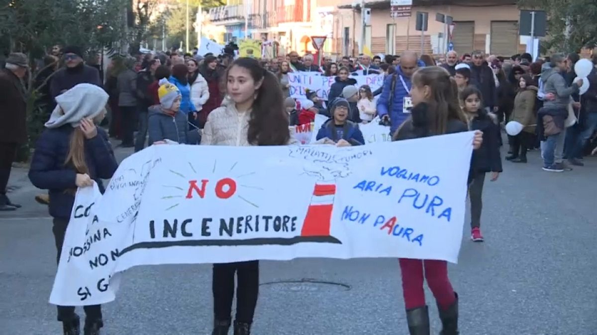 Proteste gegen Müllverbrennungsanlage in Sizilien