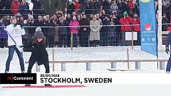Kate e William assistem a um jogo de Bandy na Suécia
