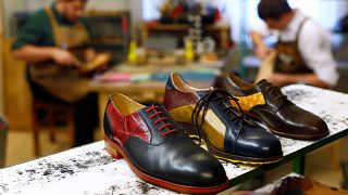 Handmade shoes with fish leather from Bavaria