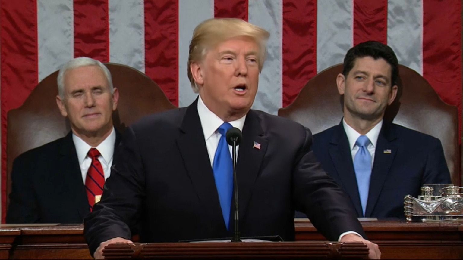 Donald Trump delivers his first State of the Union address