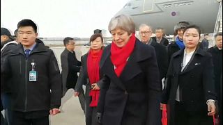 British prime minister Theresa May arrives in China