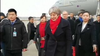 British prime minister Theresa May arrives in China 