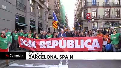 Protestos em Barcelona depois do adiar da escolha do novo presidente catalão