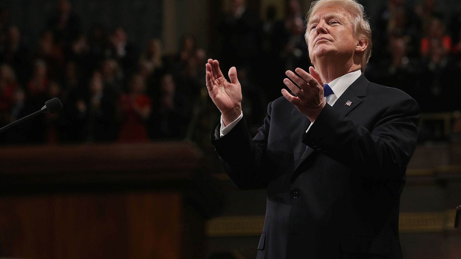 Donald Trump applauds