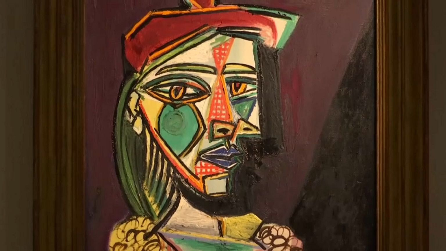 The painting depicts Picasso's Golden Muse Marie-Therese Walter 