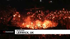 Огненный фестиваль викингов в Шотландии