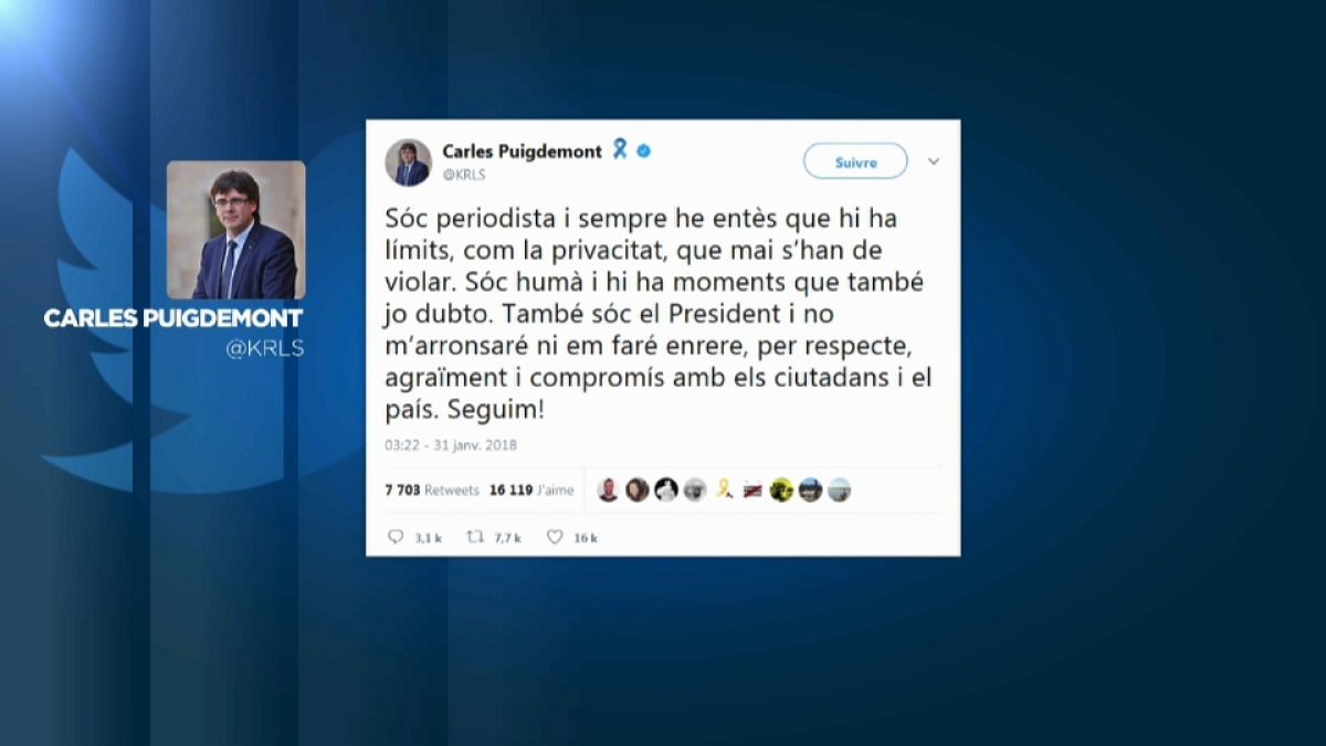 Puigdemont admits failure over Catalan independence bid in private text messages 