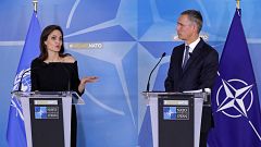 Violences sexuelles : Angelina Jolie à l'OTAN 
